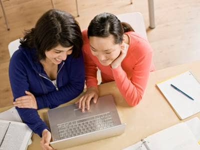 Young women with laptop