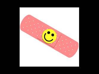 smiley pink band-aid