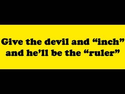 Funny Adrenaline Sticker on Give The Devil And  Inch  And He Ll Be The  Ruler